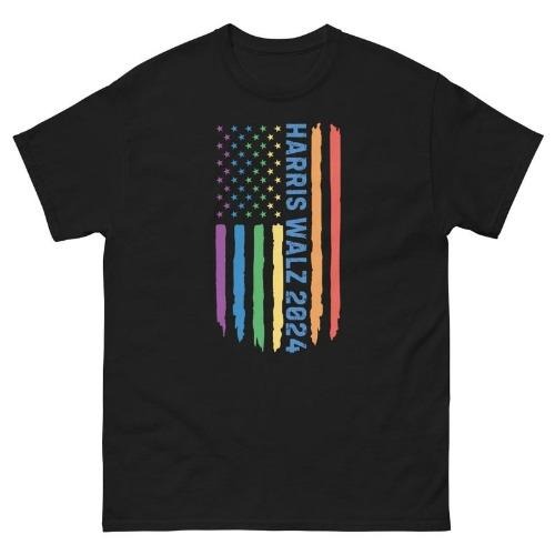 Harris Walz 2024 Shirt, Kamala Harris Walz, Rainbow Pride Flag, Democrat Shirt,  Tee, Liberal Equality Shirt, Rainbow USA...