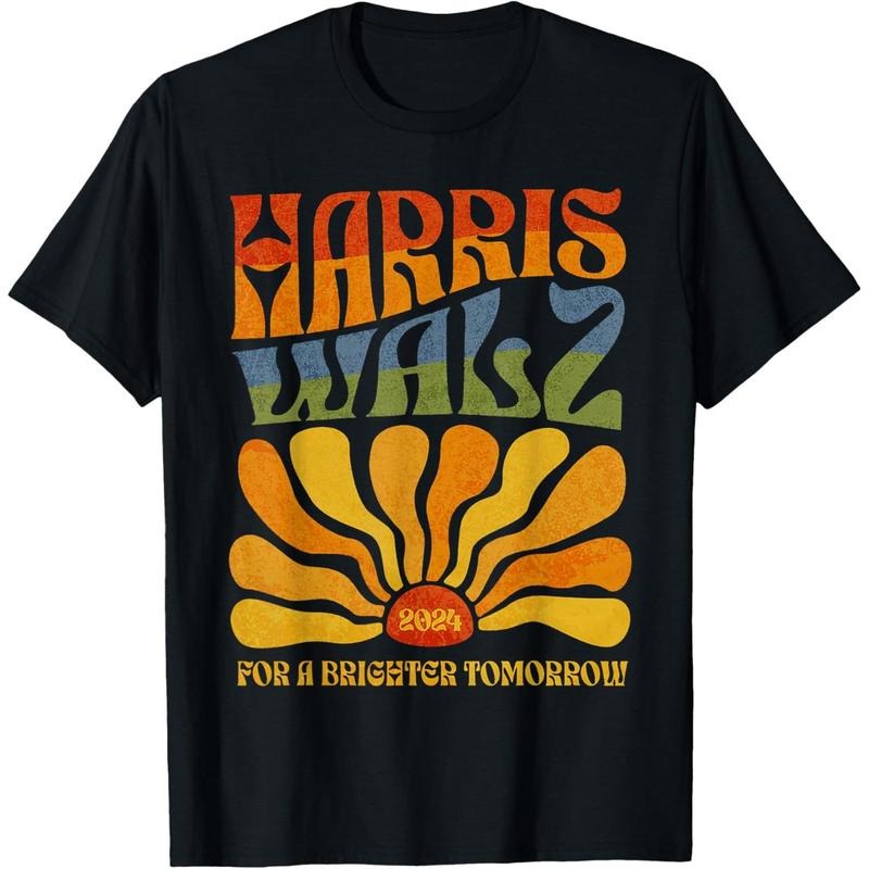 Harris Walz For A Brighter Tomorrow 2024 T-Shirt made in usa Hoodie, Sweatshirt | TeeBloomCo.com