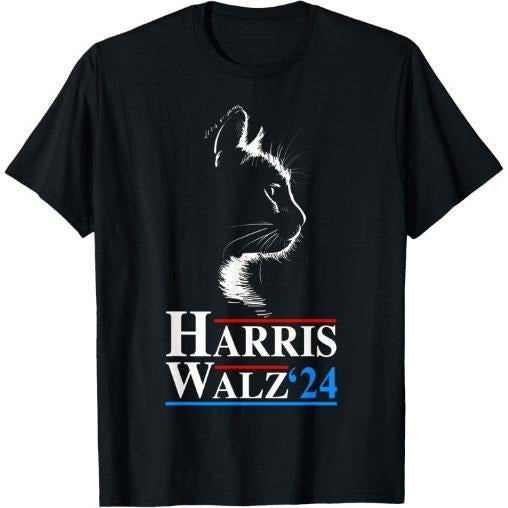 Harris Walz Waltz 2024 President Election Funny Cat Ladies T-Shirt made in usa Hoodie, Sweatshirt | TeeBloomCo.com