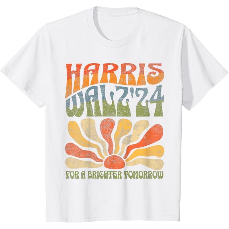 Harris Walz for A Brighter Tomorrow, Kamala Harris Tim Waltz T-Shirt made in usa Hoodie, Sweatshirt | TeeBloomCo.com
