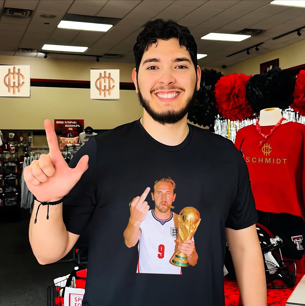 Harry Kane England national football team smoking middle finger shirt