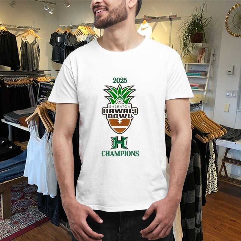 Hawaii Rainbow Warriors Hawaii Bowl Champions 2025 Shirts