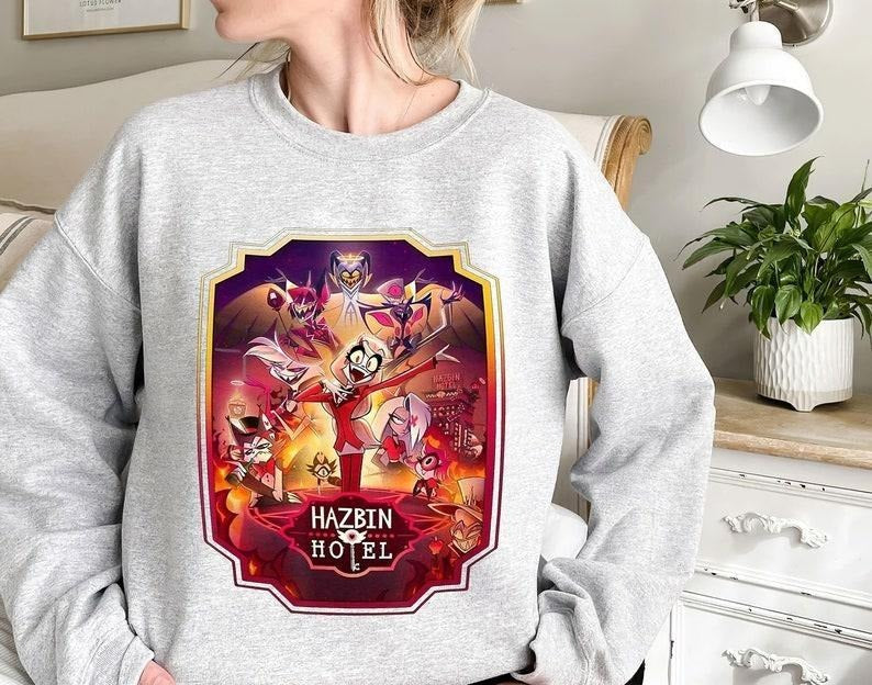 Hazbin Hotel Characters Sweatshirt, Helluva Boss Sweaters T-Shirts, Hoodie | TeeBloomCo.com