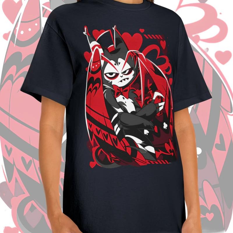 Hazbin Hotel Husk Tee, Retro Flair Sweatshirt, Womenswear Shirt Hoodie | TeeBloomCo.com