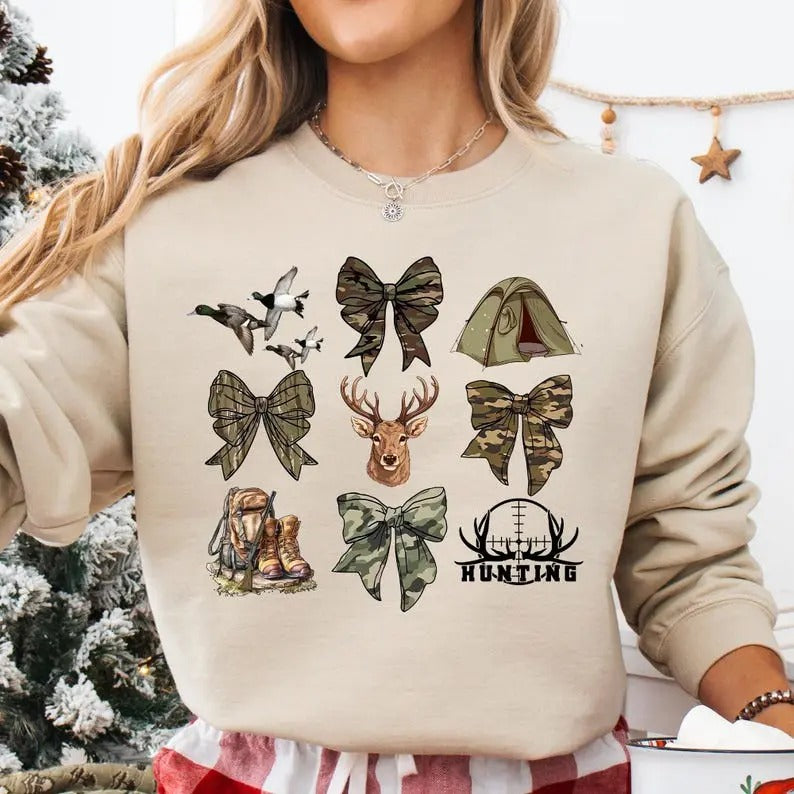 He's Hunting Camo Dude, Dad Hunting, Duck Hunting, Hunting Deer Tee Shirt, Sweatshirt, Hoodie Unisex | TeeBloomCo.com