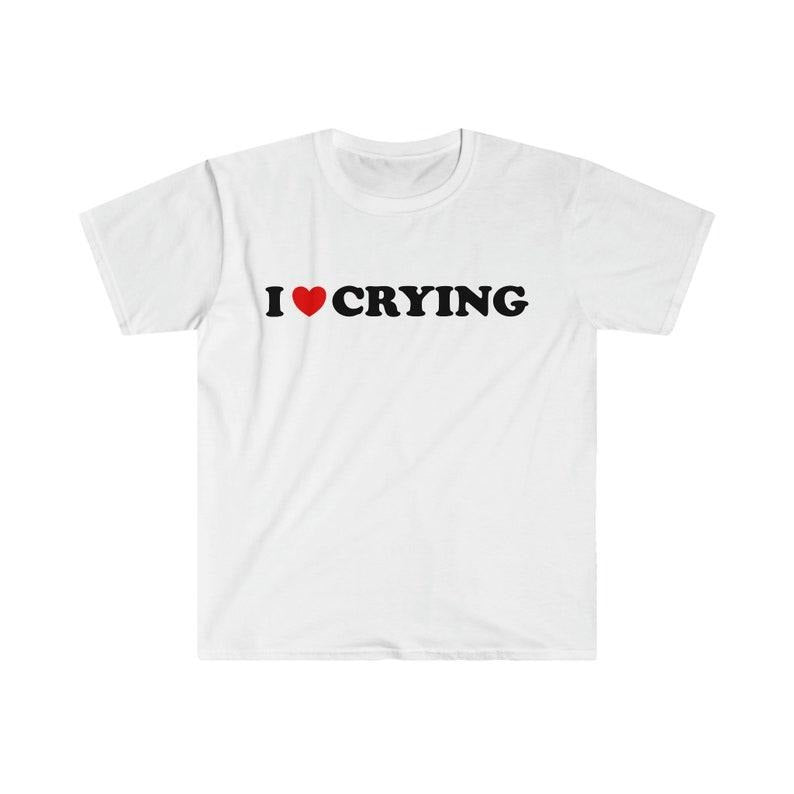 Funny Meme Shirt, I Love / Heart Crying 2000' Tee, Gift Unisex T-Shirt Hoodie, Sweatshirt | TeeBloomCo.com