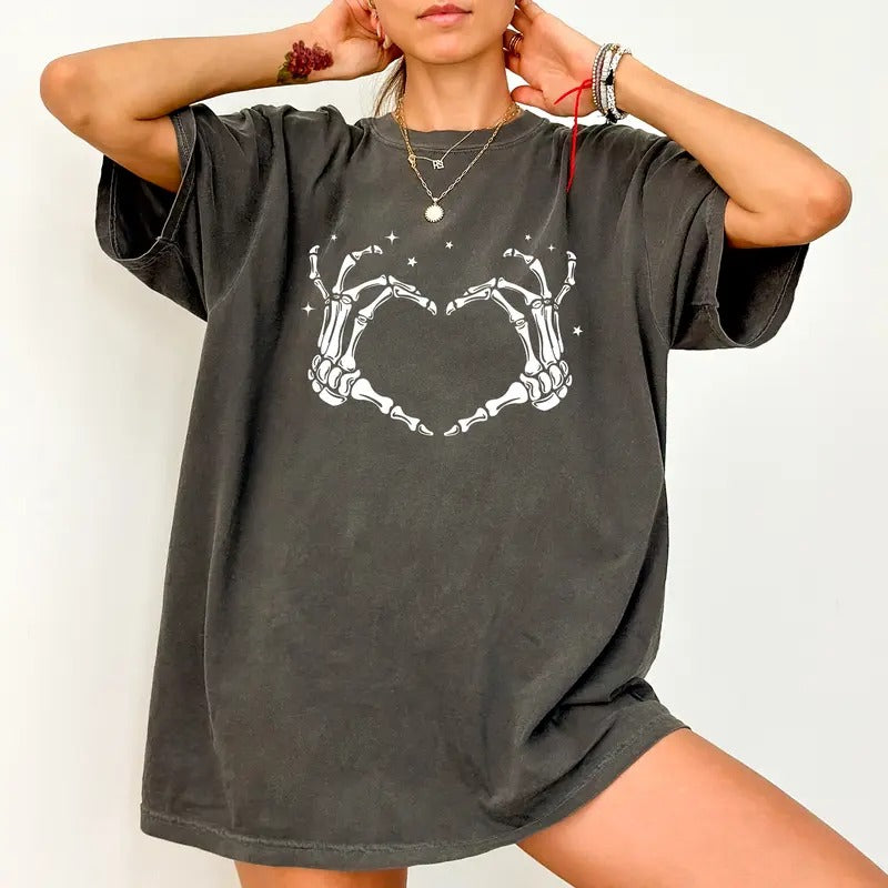 Heart Hands Shirt Comfort Colors, Halloween Tee, Halloween Gift Ideas for Girls, Women's Tops, Comfy Womenswear Hoodie,...