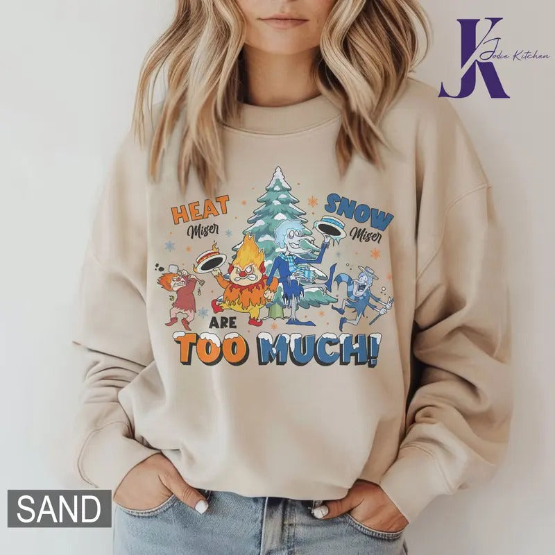 Heating and Cooling We Are Too Much Shirt, Miser Brothers Heating And Cooling Shirt, The Year Without A Santa Claus...