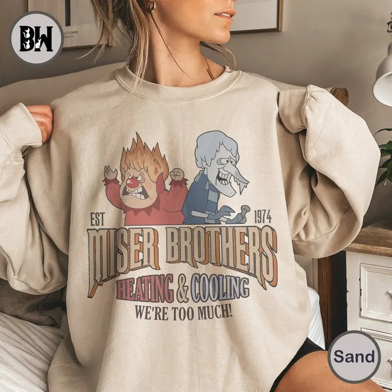 Heating and Cooling We Are Too Much Sweatshirt, The Year Without A Santa Claus Shirt, Xmas Gift Hoodie | TeeBloomCo.com