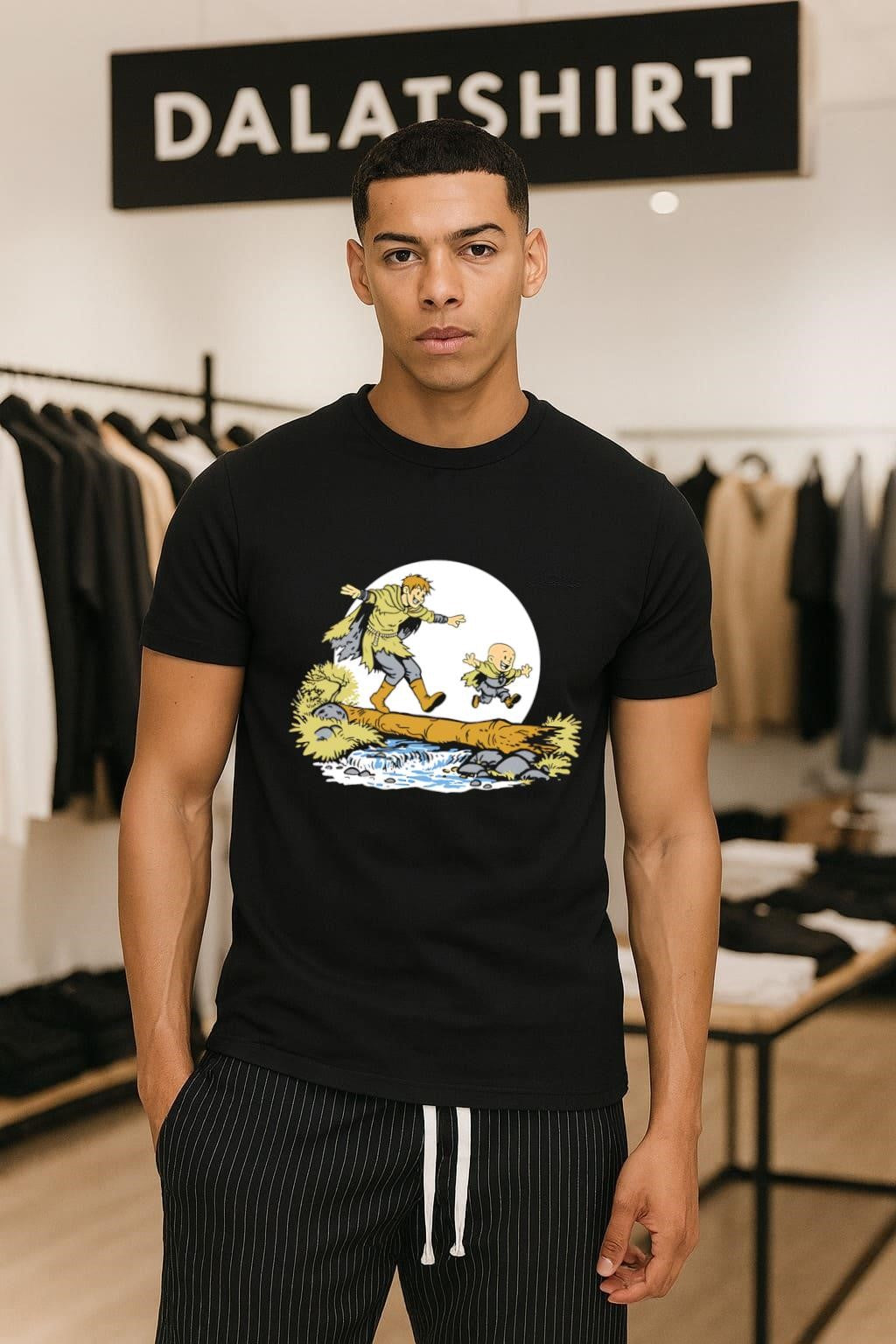 Hedge Knight and Squire Crossing River Log shirt