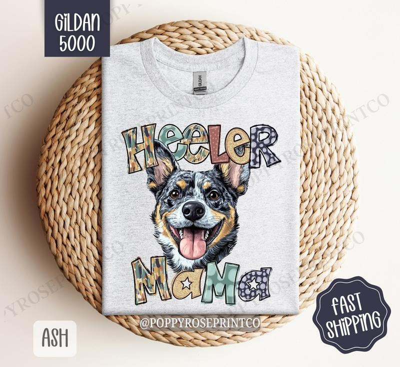 Heeler Mama Shirt Gildan, Dog Mom Women's Tee, Cute Dog Mama Women's Tshirt Plus Sizes Hoodie, Sweatshirt | TeeBloomCo.com