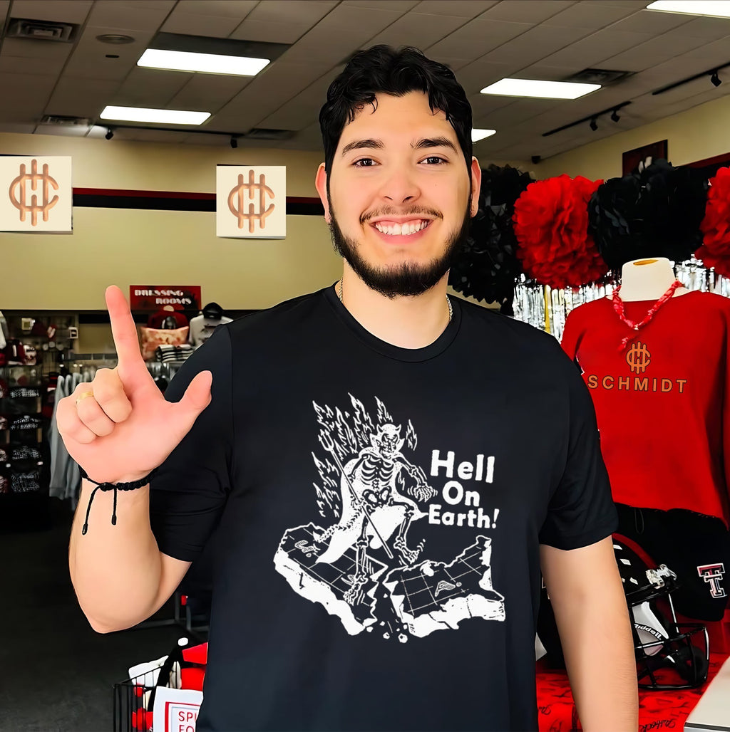 Hell on Earth Skeleton Devil with Trident shirt