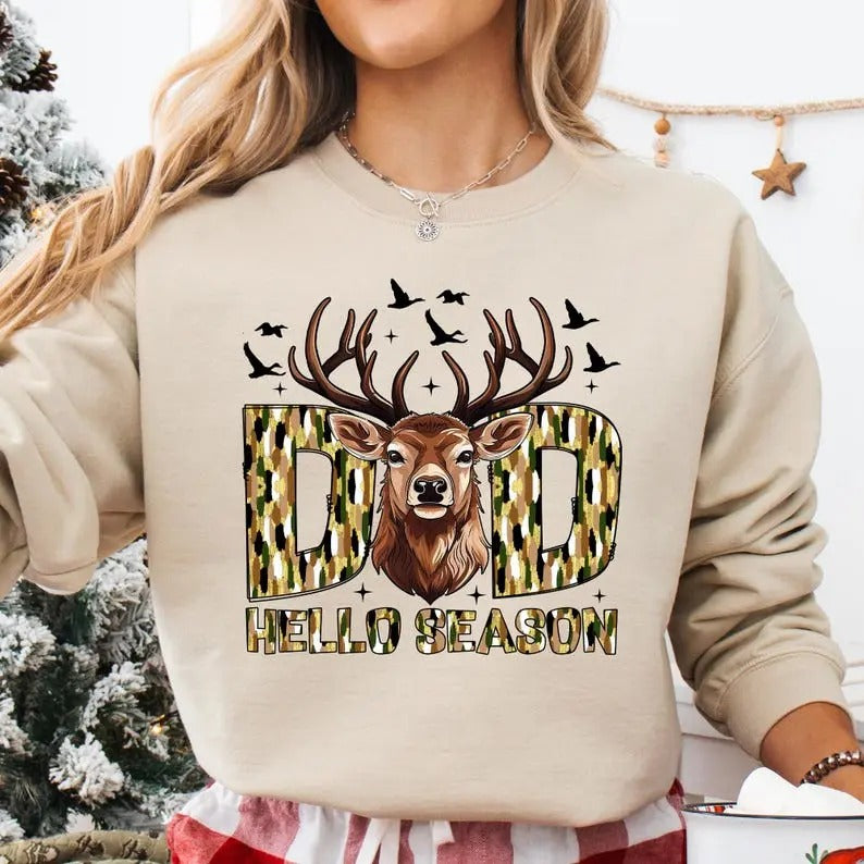 Hello Hunting Season, Coquette Bow Hunting, Camo Dude Tee Shirt, Sweatshirt, Hoodie Unisex | TeeBloomCo.com