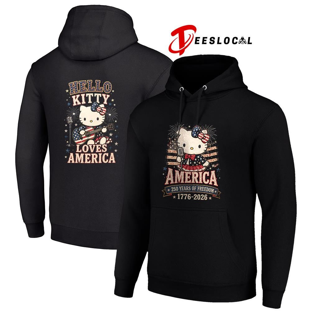 Hello Kitty America 250 years of freedom loves America shirt