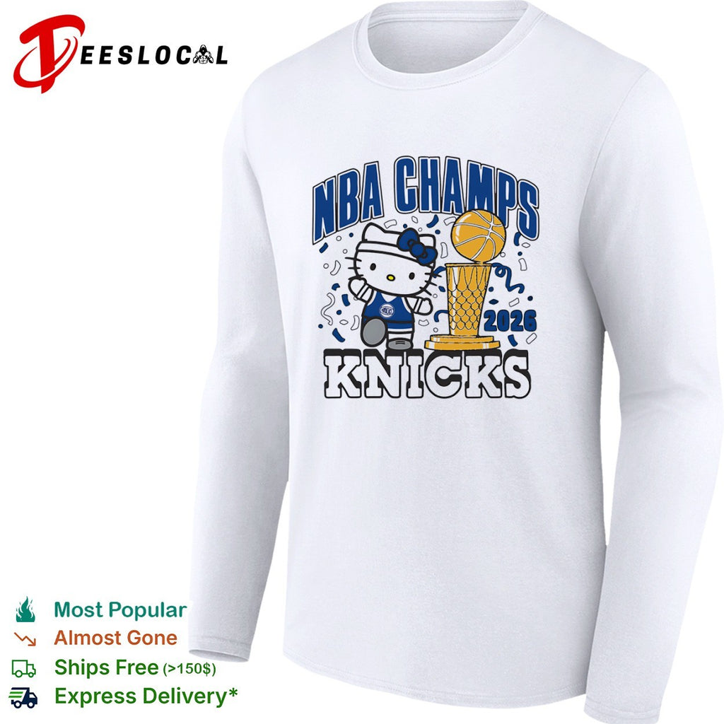 Hello Kitty x New York Knicks NBA Champs 2026 Sanrio Basketball Celebration shirt