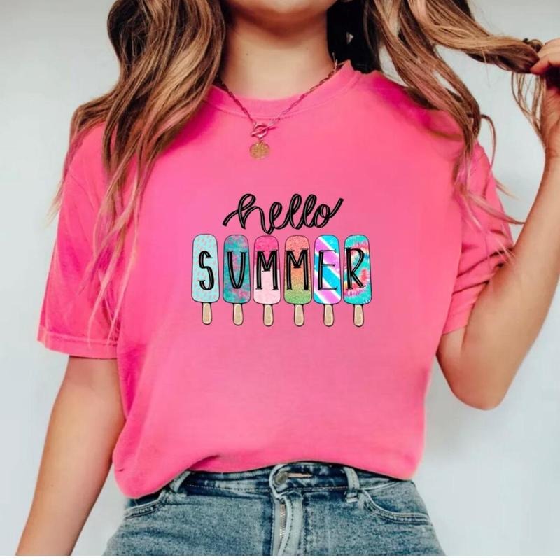 "Hello Summer" t-shirt Sweatshirt, Hoodie, Comfort Colors | TeeBloomCo.com