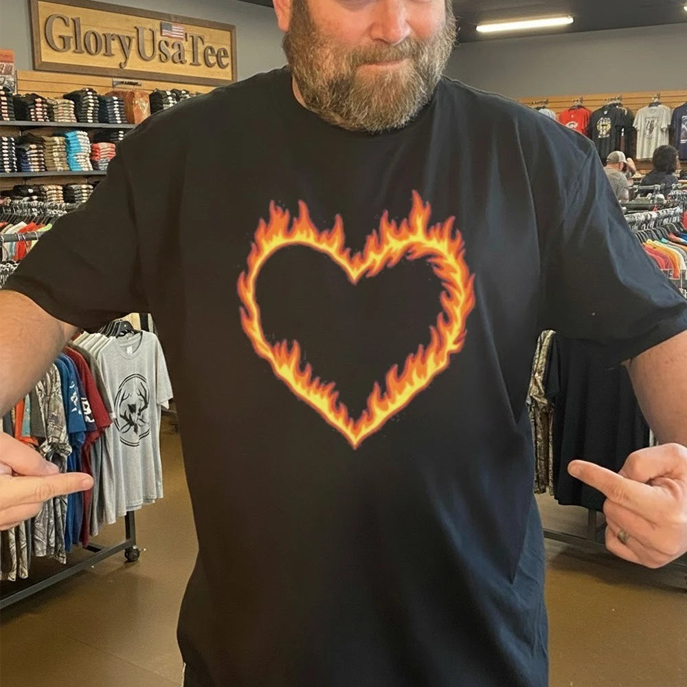 High Potential Morgan Croft Fire Heart Shirt