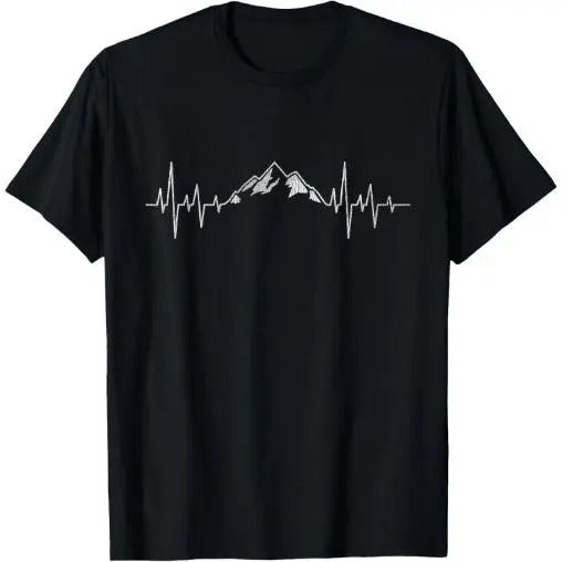 Hiking Mountains Heartbeat Hiker Adventures T-Shirt Made in USA Hoodie, Sweatshirt | TeeBloomCo.com