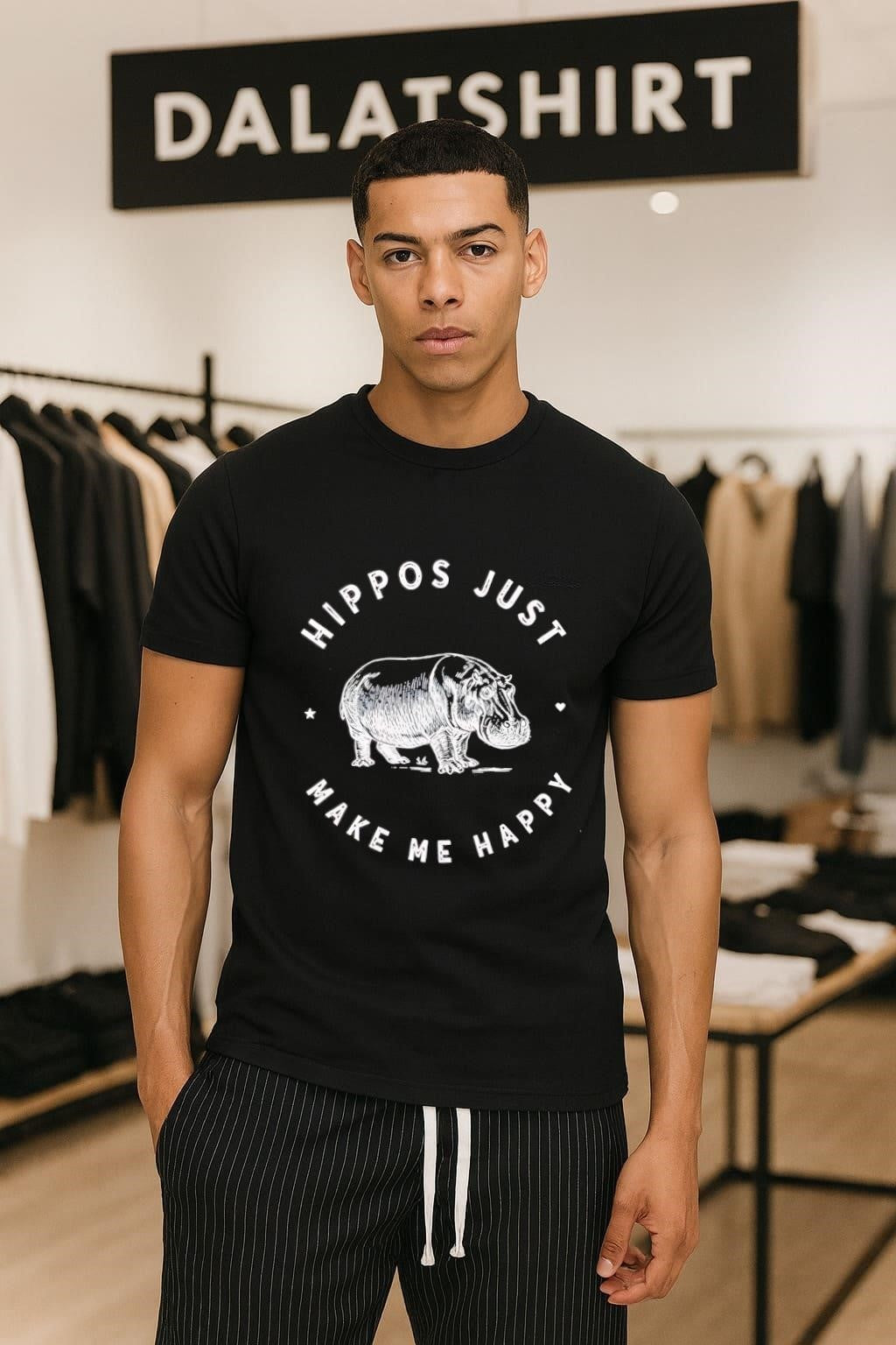 Hippos Just Make Me Happy shirt