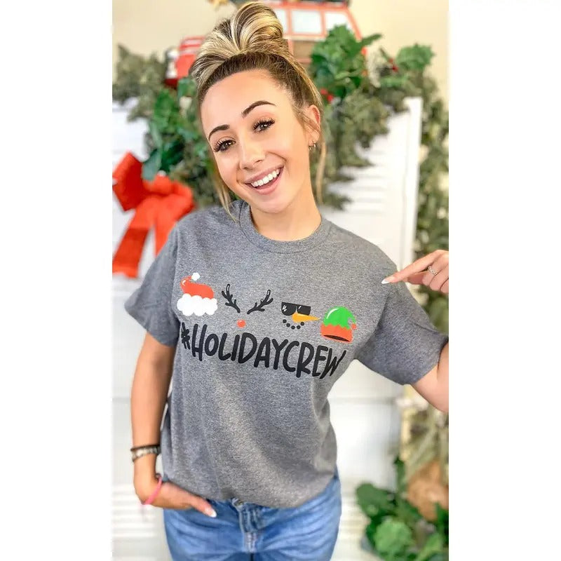 Holiday Crew Christmas Graphic T-Shirt Hoodie, Sweatshirt | TeeBloomCo.com
