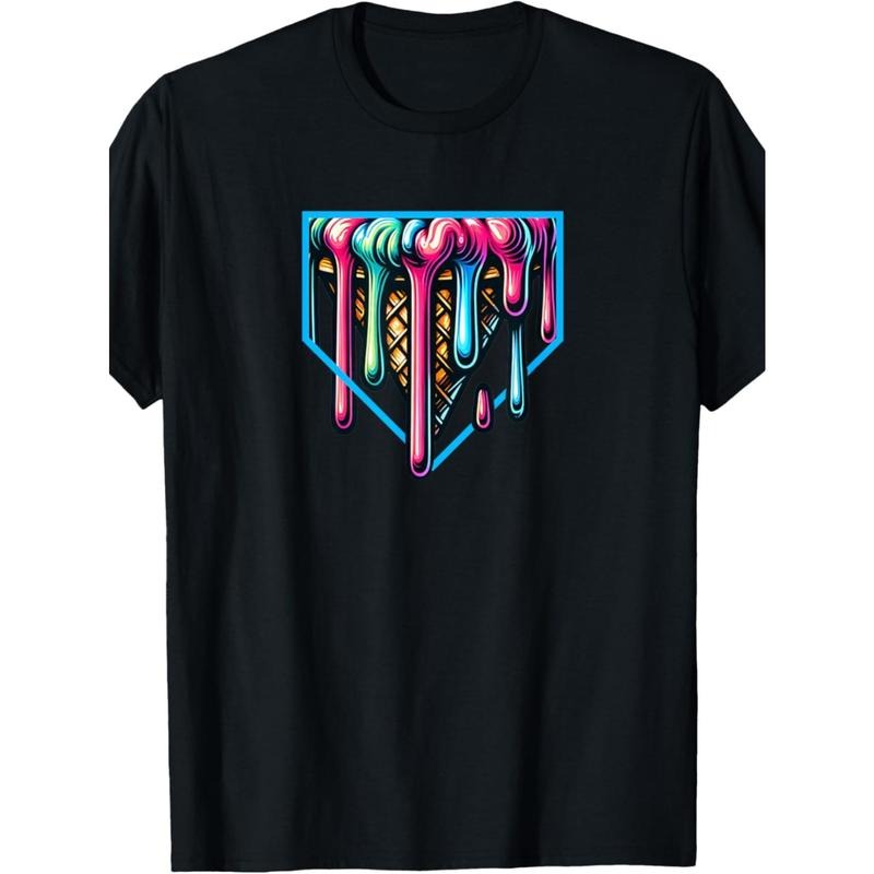 Home Plate Drip - Ice Cream Softball & Baseball T-Shirt made in usa Hoodie, Sweatshirt | TeeBloomCo.com