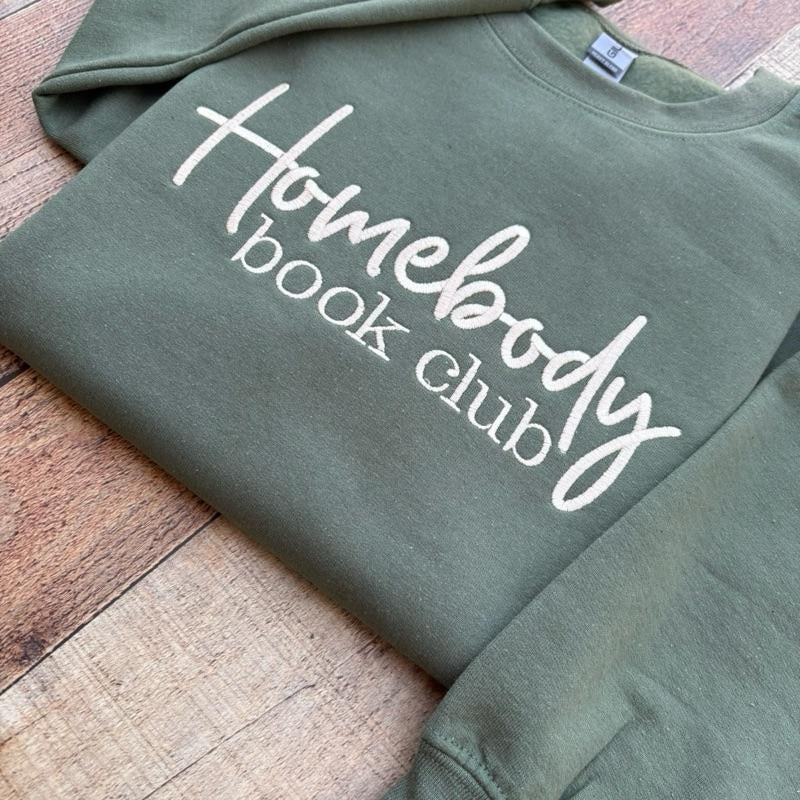 Homebody Book Club Booktok Comfy Crewneck Sweatshirt T-Shirts, Hoodie | TeeBloomCo.com