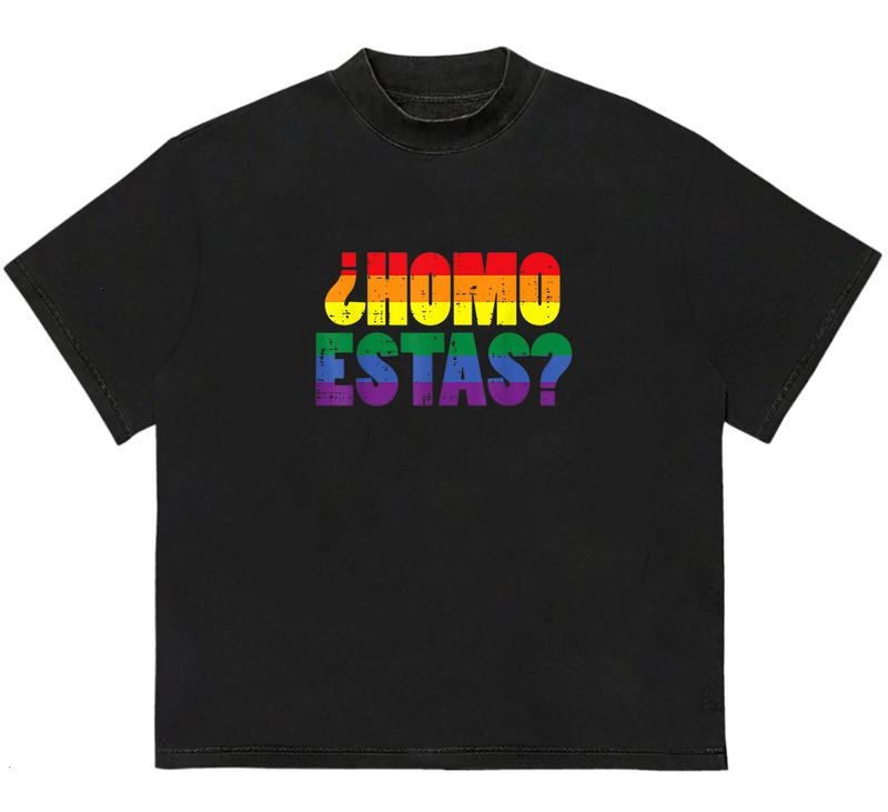 Homo Estas T-Shirt Retro Vibes Relaxed Fit Soft Cotton Trendy Fit Street Style Hoodie, Sweatshirt | TeeBloomCo.com