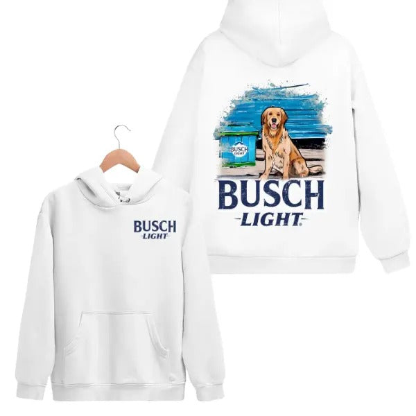 Limited Busch Light Men Best Friend 2 Sided T-shirt/Hoodie - Unisex Style - 100% Cotton