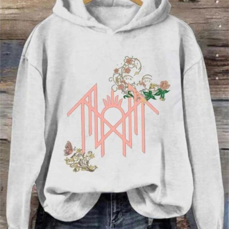 Sleep Token Sweatshirt/Hoodies One Side, Blooming Symbol Print Vintage, Gift For Fan Sleeves With Designs, Clothes T-Shirts