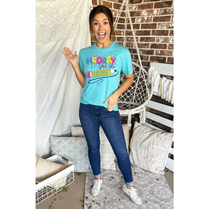 Hooray for the Last Day Teacher T-Shirt Hoodie, Sweatshirt | TeeBloomCo.com