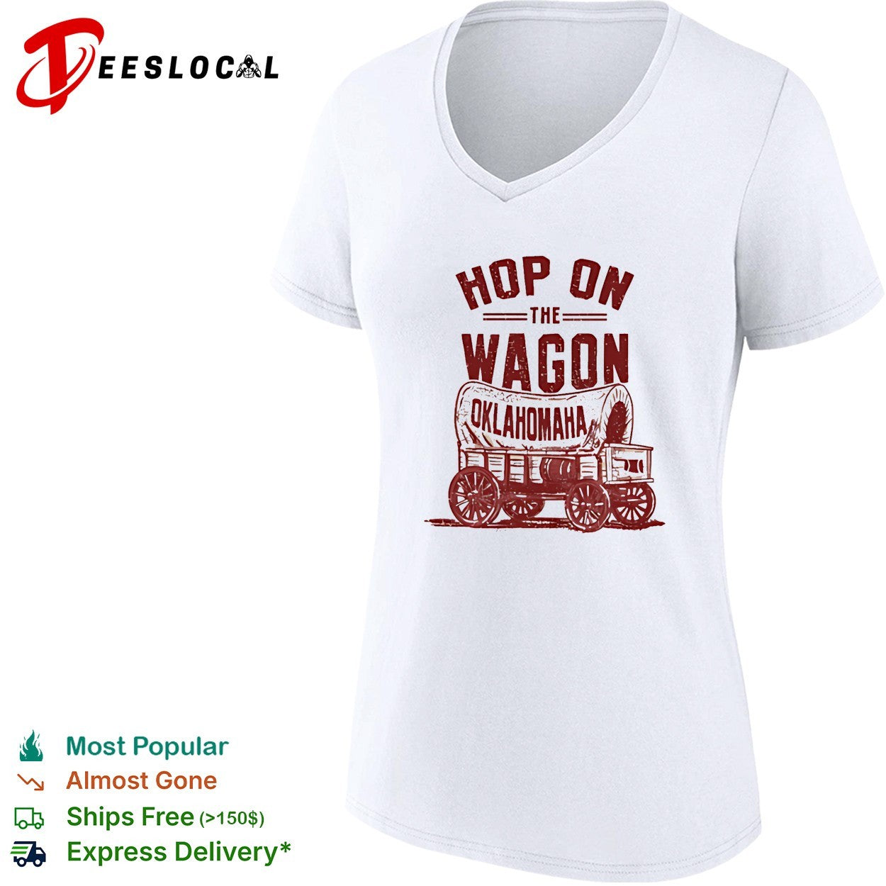Hop on the wagon Oklahomaha Oklahoma Omaha NCAA humor shirt