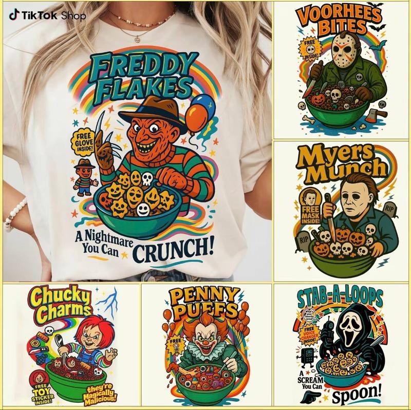 Horror Character Tee, Funny Halloween T-Shirt, Horror Halloween Movie Shirt Hoodie, Sweatshirt | TeeBloomCo.com