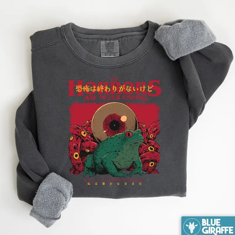Horrors Are Never Ending Premium Heavyweight Sweatshirt T-Shirts, Hoodie | TeeBloomCo.com