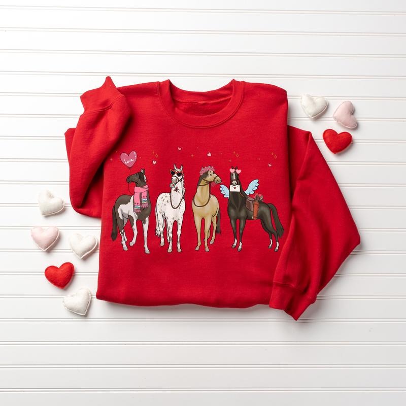 Horse Valentine Sweatshirt, Valentines Horse Shirt, Cowgirl Valentine Shirt, Howdy Valentine Tshirt, Western Valentines...