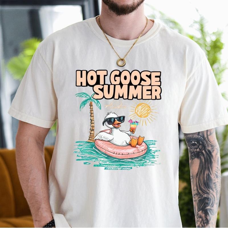 Hot Goose Summer Shirt, Silly Goose Shirt, Summer Vibes, Summer Goose Shirt, Retro Summer, Summer Shirt, Gift For Him,...