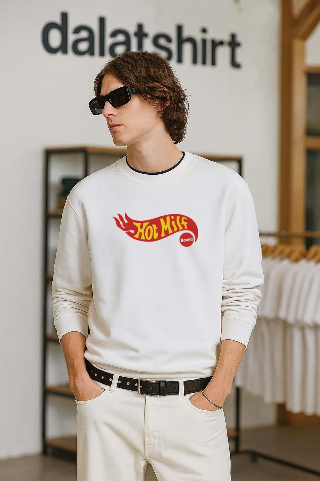 Milf Boom Racing Flame Logo shirt