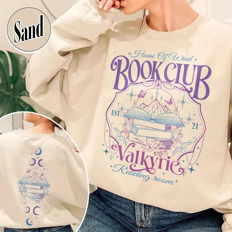House Of Wind Book Club Sweatshirt,Valkyrie Reading Room Sweatshirt,Night Court SJM Sweatshirt,Acotar Book Club, Book...