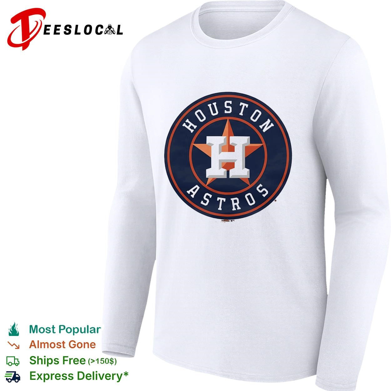 Houston Astros modern circle star H sports logo shirt