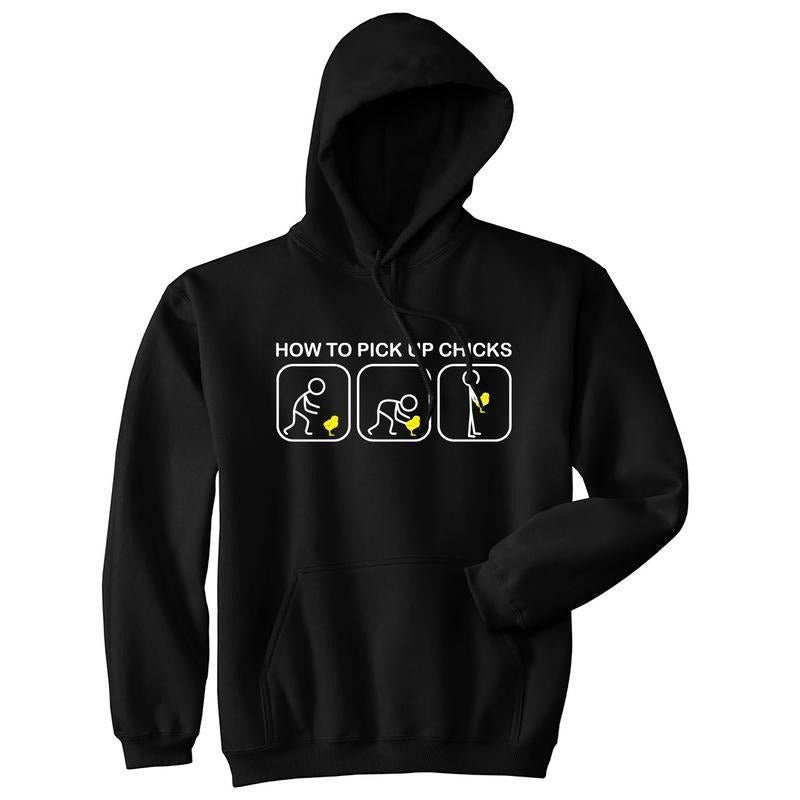 How to Pick Up Chicks Unisex Hoodie Funny Easter Sunday Gift Hooded Sweatshirt Funny Hoodies Easter Hoodie Funny...