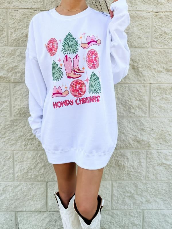 Howdy Christmas Graphic Sweatshirt T-Shirts, Hoodie | TeeBloomCo.com