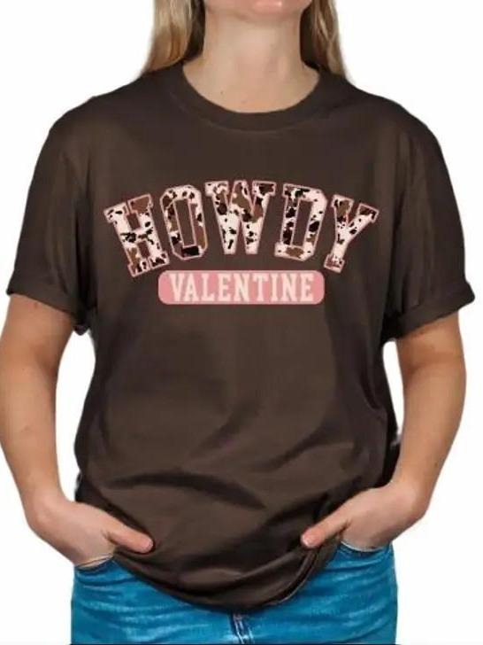 Howdy Valentine Cowprint T-shirt Hoodie, Sweatshirt | TeeBloomCo.com