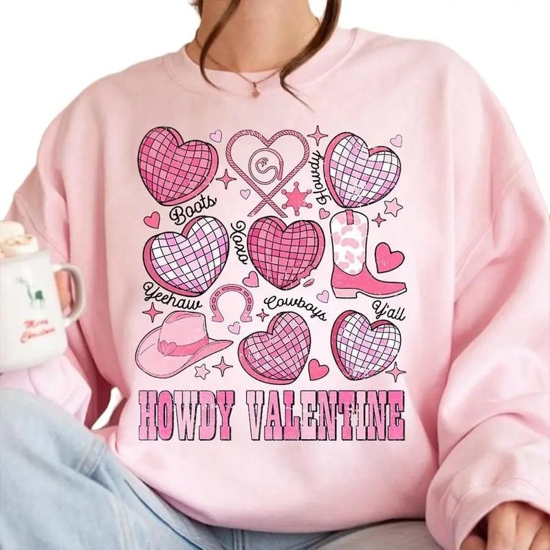 Howdy Valentine Sweatshirt, Western Valentines Shirt, Cowgirl Valentines Sweatshirt, Conversation Hearts Shirt,...