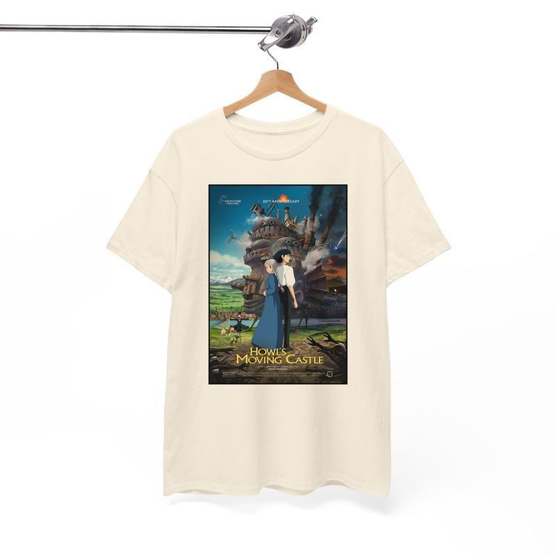 Howls Moving Castle Tshirt, Happy 20th Aniversary, Howl And Sophie, Calcifer, Anime Hoodie, Sweatshirt | TeeBloomCo.com