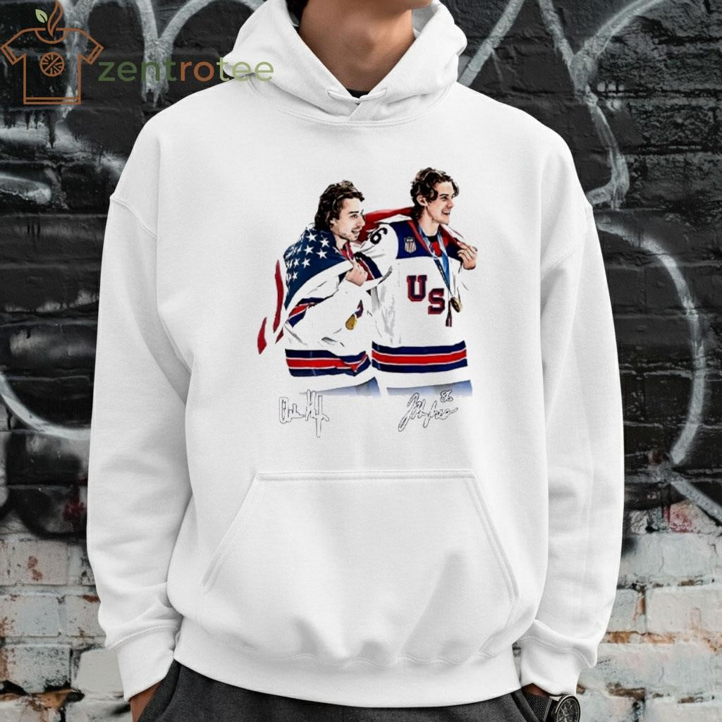 Hughes Brotherhood Team USA Hockey signature tee