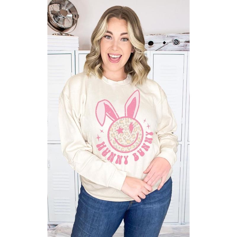 Hunny Bunny Easter Graphic Sweatshirt T-Shirts, Hoodie | TeeBloomCo.com