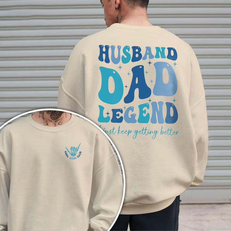 Husband Dad Legend Sweatshirt, Cool Dads Club Sweatshirt, Dad Shirt, Husband Shirt, Dad Gift, New Dad Gift, Funny Dad...