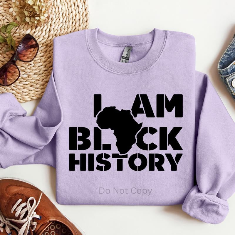 I Am Black History Screen Print Transfer ONLY- This is NOT a T-Shirt Hoodie, Sweatshirt | TeeBloomCo.com