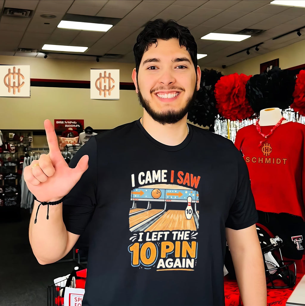 I Came I Saw I Left the 10 Pin Again Bowling Vintage shirt