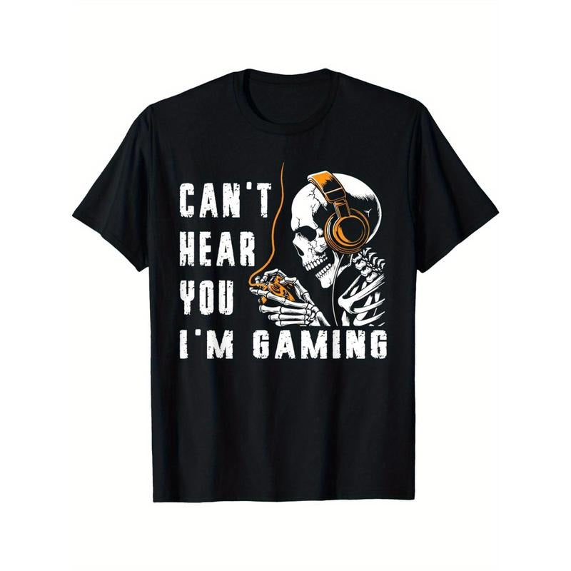 I Can't Hear You I'm Gaming, Skeleton Gamer Halloween Day T-Shirt made in usa Hoodie, Sweatshirt | TeeBloomCo.com