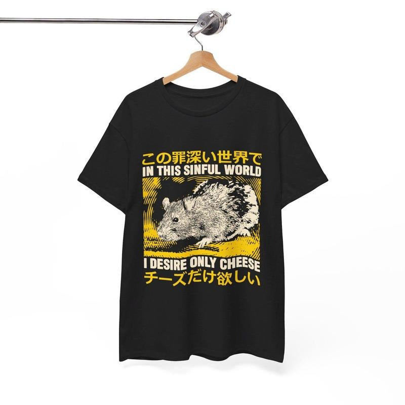 I Desire Only Cheese Rat T-Shirt Hoodie, Sweatshirt | TeeBloomCo.com